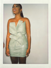 Load image into Gallery viewer, Asymmetric Bustier in Green Croc *CUSTOM ORDER*