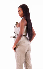 Load image into Gallery viewer, Asymmetric Bustier in Green Croc *CUSTOM ORDER*