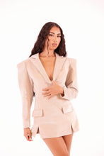 Load image into Gallery viewer, SNÖH Plunge Dress in Champagne